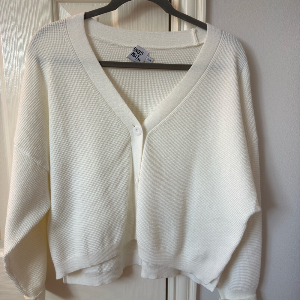 Princess Polly White V-Neck Cardigan